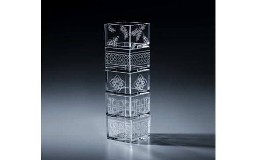 
【TOMONARI】アクリル升 mas/mas（マスマス）0.3合　5個セット　クメール柄【世田谷みやげ】
