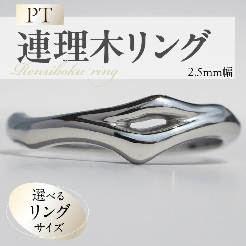 【ふるさと納税】PT900 連理木 リング 2.5mm幅 選べる サイズ 11号 ～ 22号 鏡面仕上げ ファッションリング ペアリング 夫婦和合 縁結び 吉兆 ご神木 アクセサリー ギフト用 プラチナ 指輪 愛知県小牧市 送料無料