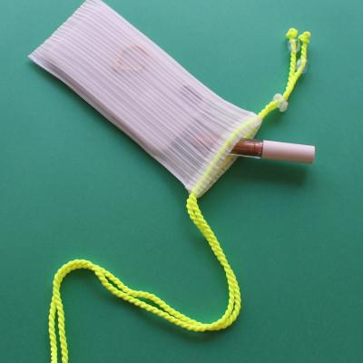 ふるさと納税 香川県 香川県産 プリーツ ポシェット・ストライプ[イエロー1点]　軽やかで上品な透け感のあるサコッシュ |  | 01