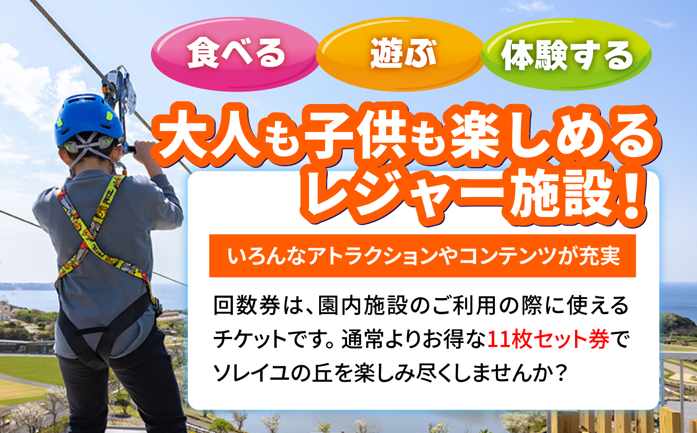 ソレイユの丘 回数券 350円分×12枚【株式会社日比谷花壇】 [AKBO001]