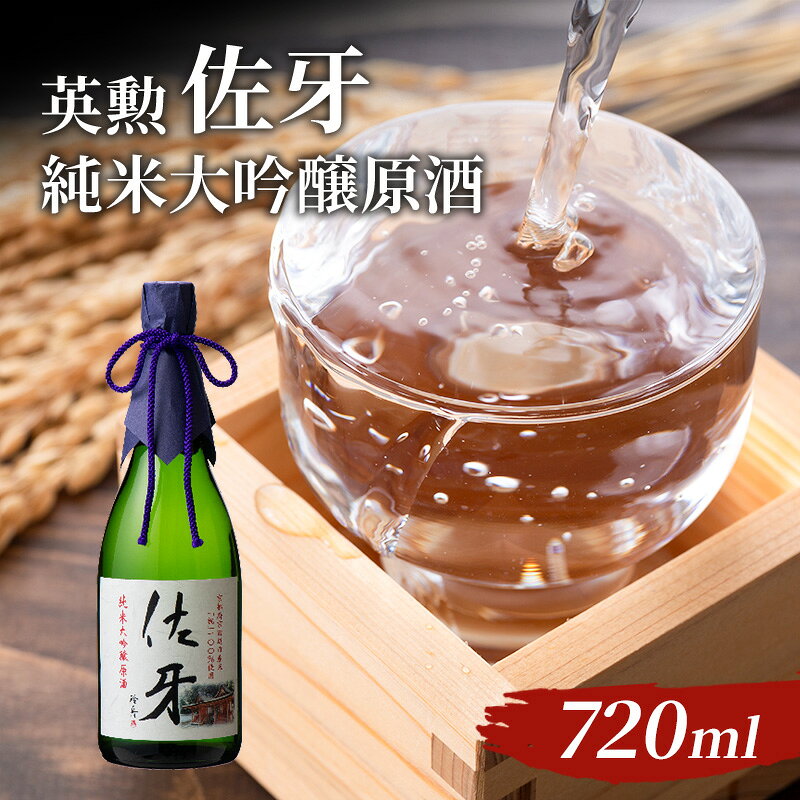 【ふるさと納税】日本酒 限定 英勲 720ml 100%使用 佐牙 純米大吟醸原酒 京田辺市産 祝 精米歩合40% フルティー 伏見 地酒 高級酒 贅沢 華やか 化粧箱 純米大吟醸 原酒 お祝い 内祝い 父の日 母の日 敬老の日 記念日 齊藤酒造 京都府京田辺市 ギフト 贈答 贈り物 プレゼント
