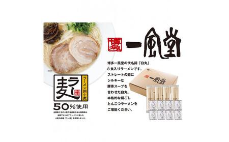 【一風堂】白丸ラー麦麺セット8袋【豚骨ラーメン】