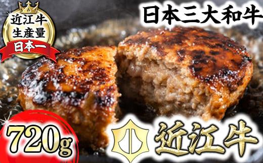 
近江牛１００％　プレミアム生ハンバーグ　720g（約120g×6個）【FO18SM】
