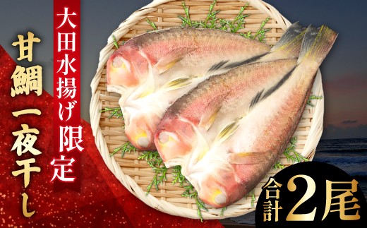 大ぶり甘鯛一夜干（２尾）【干物 高級魚 甘鯛 一夜干し 2尾 あまだい ぐじ 大ぶり おつまみ 酒の肴 素焼き 唐揚げ 鯛 たい タイ あまだい アマダイ 魚介 魚貝 一日漁 無添加 贅沢 高級 父の日 母の日】