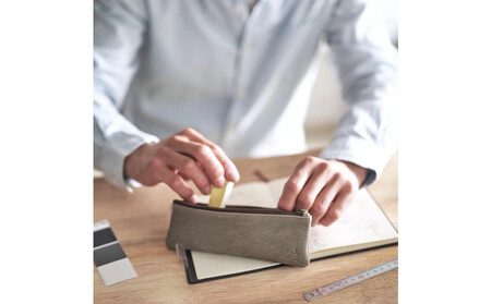 ENISICA エニシカ ジビエ鹿革 カクシカ ペンケース 雪曇（ゆきぐもり）