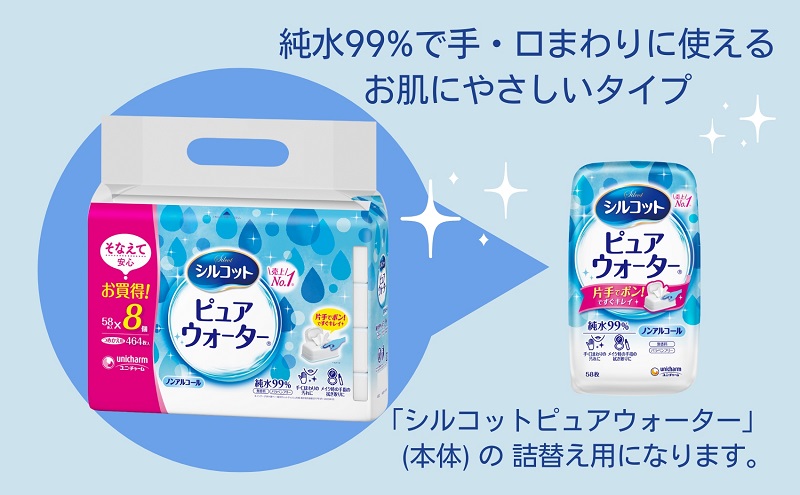 シルコット ピュアウォーター ウェットティッシュ詰替（58