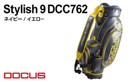 ゴルフバッグ　Stylish 9　DCC762　ネイビー/イエロ－ | ゴルフ golf ゴルフ用品 スポーツ スポーツ用品 DOCUS ドゥーカス ギフト 贈答 景品 茨城県 古河市_EO96