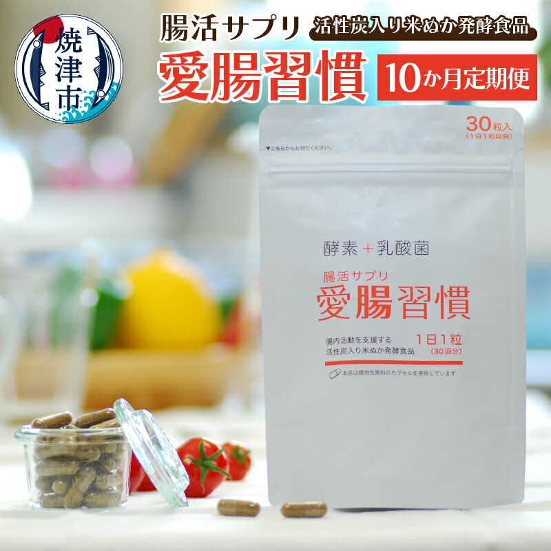 【ふるさと納税】 定期便 健康 美容 腸活 サプリ 【定期便10回】 愛腸習慣 3袋 酵素 乳酸菌 b150-029