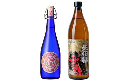 鹿児島焼酎！天狗櫻(900ml×1本)・紅椿(720ml×1本)飲み比べセット！鹿児島 鹿児島特産 酒 焼酎 芋焼酎 飲み比べ セット【林酒店】【A-1652H】
