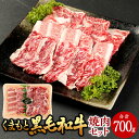 【ふるさと納税】くまもと黒毛和牛 焼肉セット 約700g（カルビ・ロース 約350g 各1パック）熊本黒毛和牛 黒毛和牛 和牛 国産牛 国産牛肉 牛肉 肉 焼き肉 やきにく 焼肉 BBQ バーベキュー 冷凍 国産 お取り寄せグルメ 熊本県 湯前町 送料無料