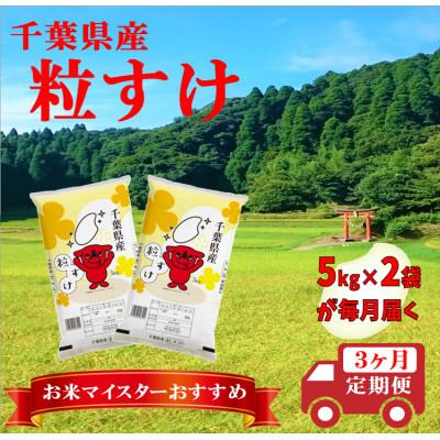 ふるさと納税 大網白里市 【毎月定期便】粒すけ 精米 10kg (5kg×2袋)全3回