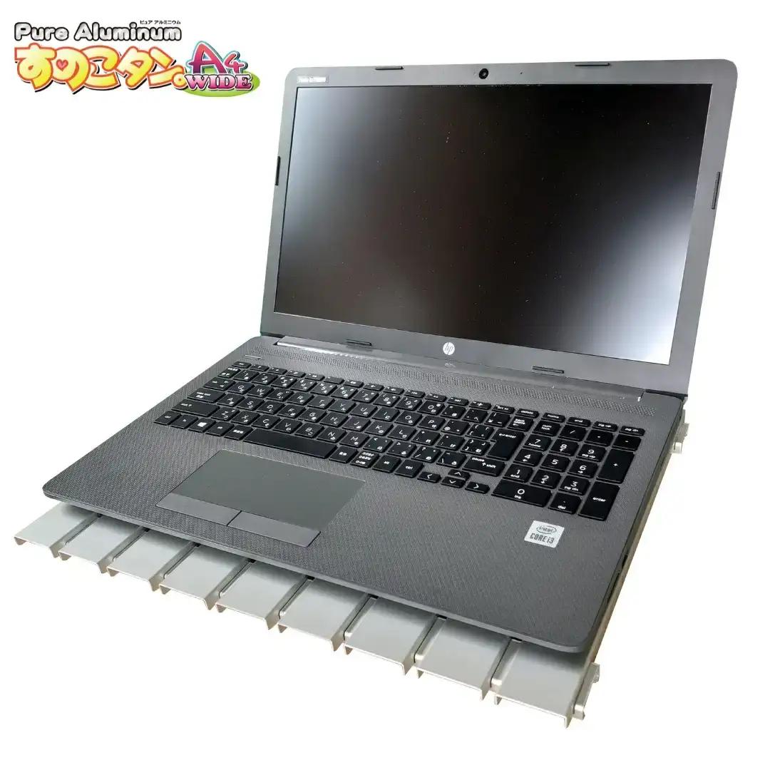 [すのこタン。] ノートPC台 ピュアアルミニウムすのこタン。A4ワイド イラスト入り【017P024】