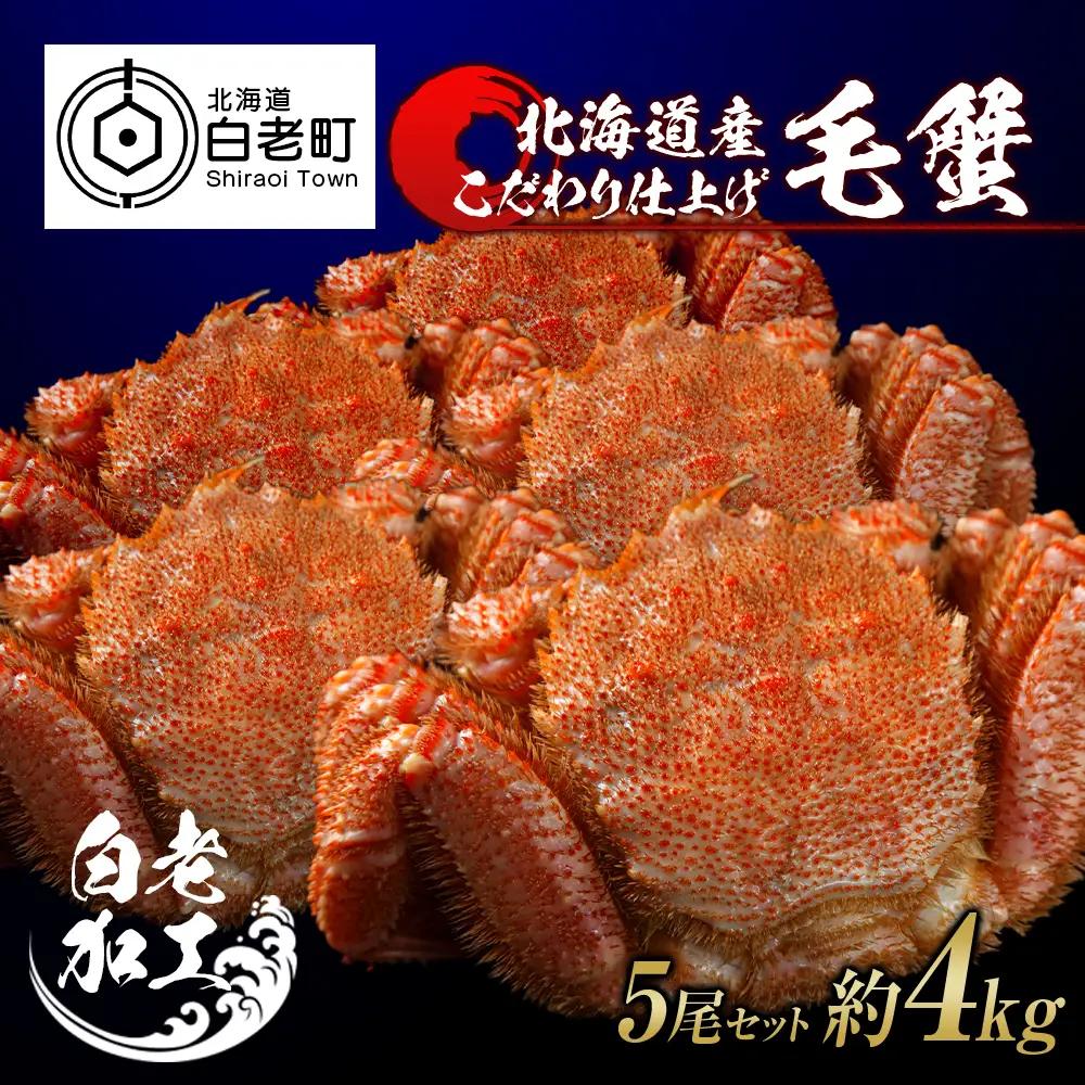 毛蟹 ボイル済み 冷凍 5尾セット 約4kg BM288