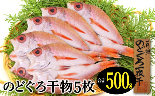 
のどぐろ一夜干し（干物）5枚 旬獲れ【合計500g のどぐろ干物 無添加 天日塩 低塩熟成 低塩 のどぐろ ノドグロ アカムツ あかむつ 干物 一夜干し 新鮮 冷凍 真空パック 贈答 母の日 父の日】
