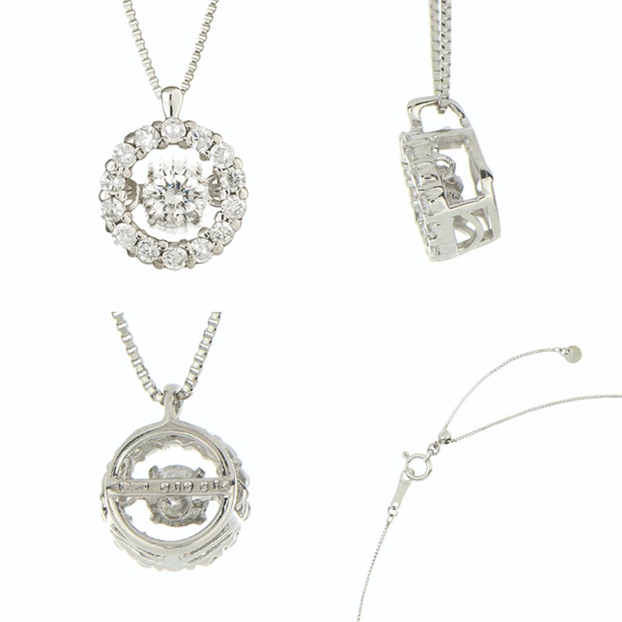 ＜Crossfor＞ダンシングストーン/プラチナダイヤモンドサンフラワーペンダント　＊ダイヤモンド0.1ct　PD-0005