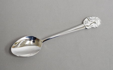 【内藤銀器製作所】銀製 コーヒー・ティー兼用スプーン (ねこ)_0159-001-T05