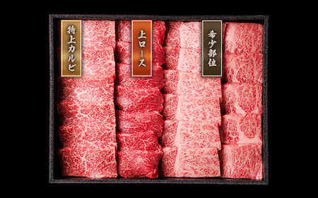 Y265 【和牛セレブ】鳥取和牛 焼肉用特選ロースカルビ&希少部位 600g