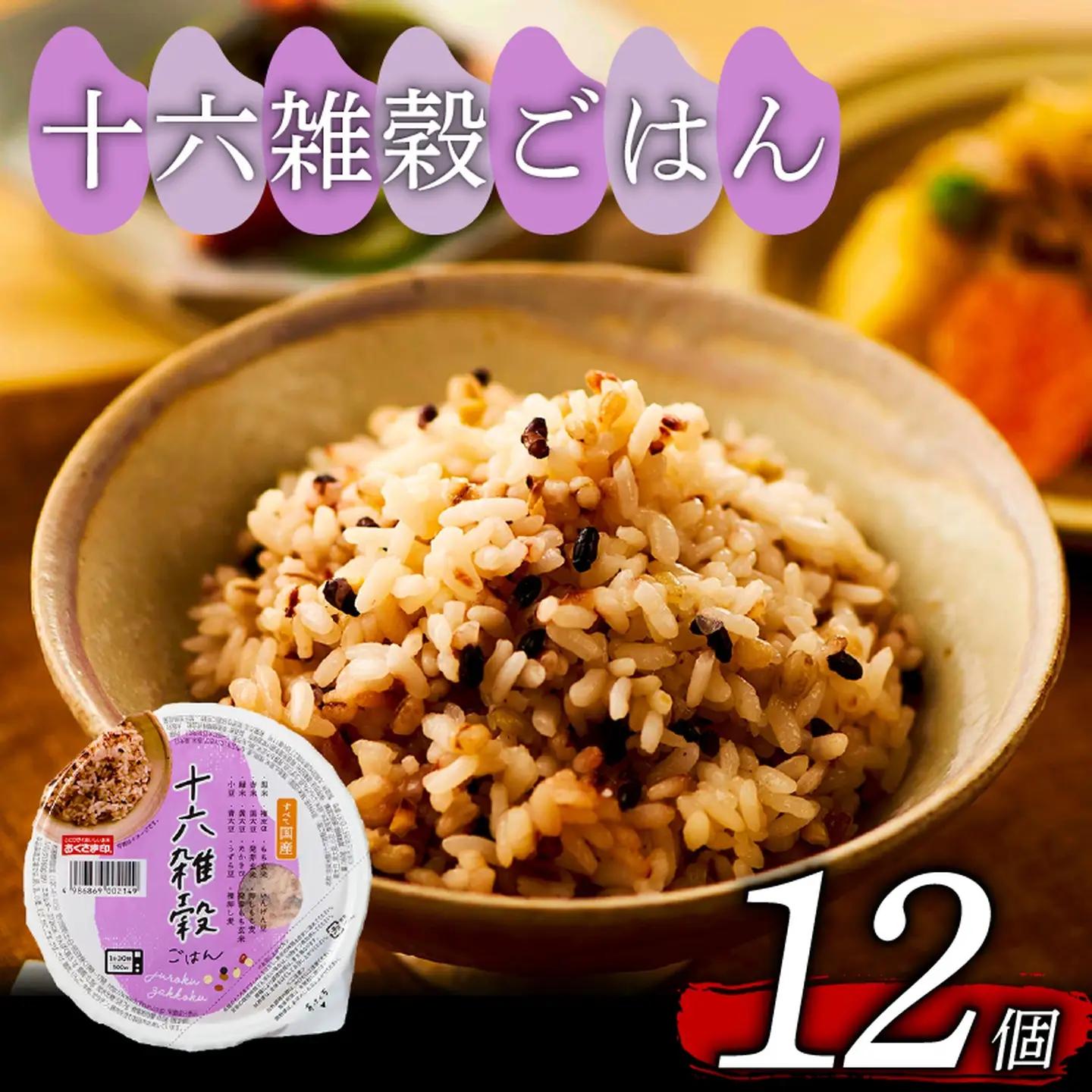 【国産100%】十六雑穀米 パックご飯 160g×12個 レンジで簡単 幸南食糧