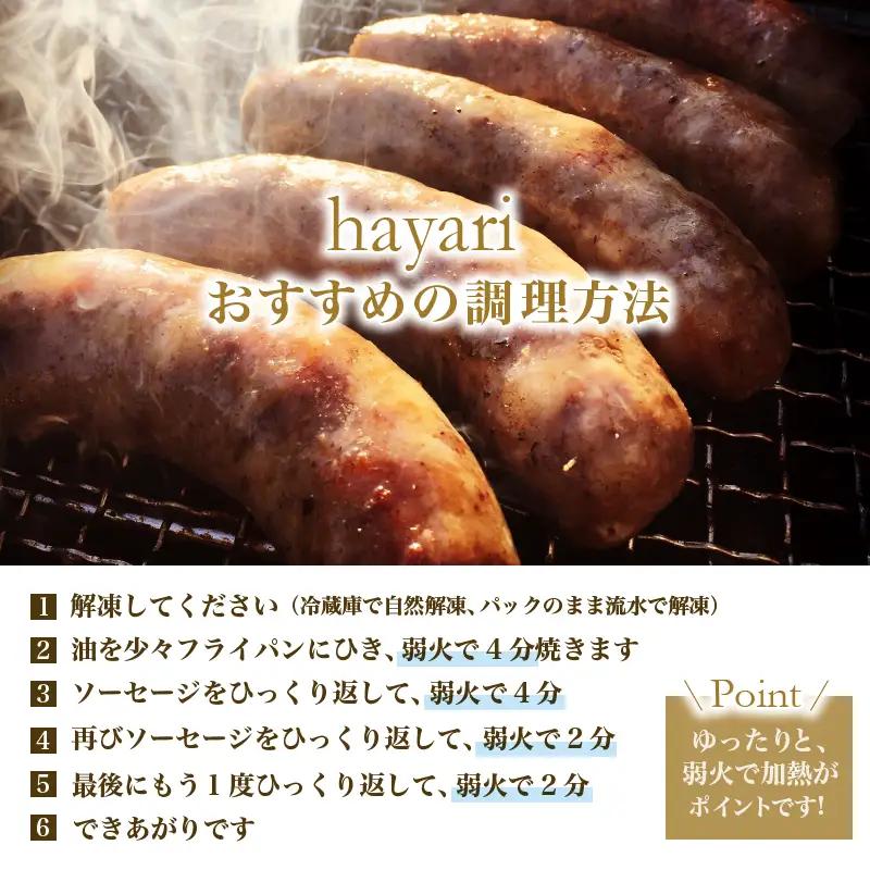 【3ヶ月定期便】hayariの自然派ソーセージおまかせ５種セット