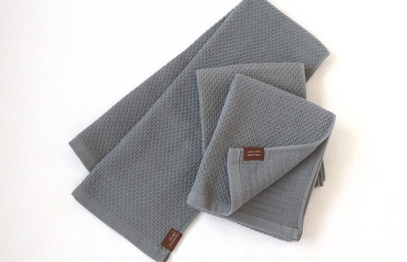 【スピード発送】【ソフトハニカム】泉州南部織 フェイスタオル3枚セット（グレー）