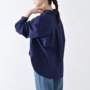 【THE INDUSTRY WORKS】 裾ドロストタイプライターシャツ（ネイビー）・1着　TIW-W035（74-27-NV） レディース カジュアルシャツ