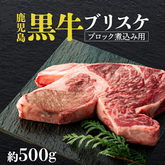 【ふるさと納税】鹿児島黒牛 ブリスケ（マエバラ・肩バラ）ブロック煮込み用 約500g（不定貫） | 牛肉 肉 お肉 黒毛和牛 黒牛 和牛 ブロック肉 ブロック 牛バラ 塊 ブランド牛 精肉 大崎町