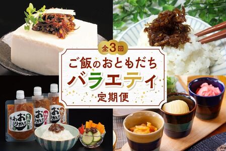 【全3回】ご飯のおともだちバラエティ定期便 BT-1