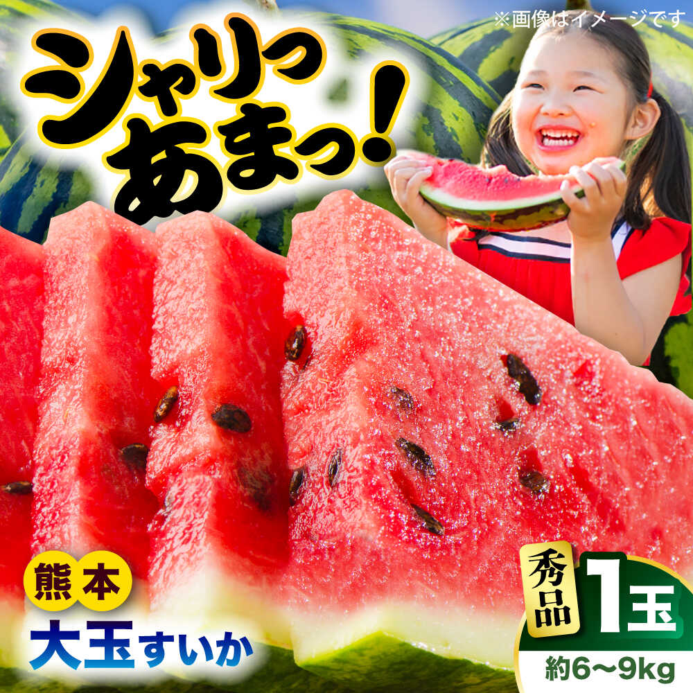 【ふるさと納税】【先行予約】　大玉すいか 秀品 1玉 約6kg〜9kg 【株式会社 Foody’s】[AYAT006]