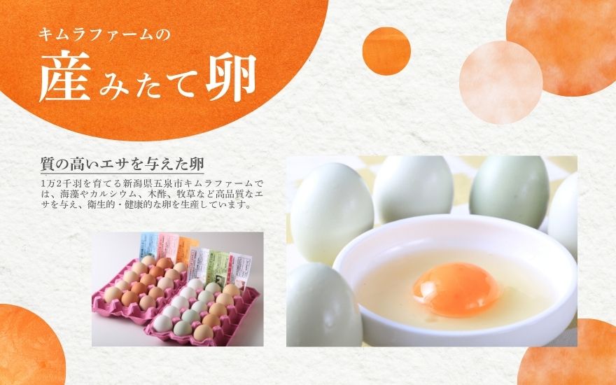 【6回定期便】キムラファームの産みたて卵 6色たまご詰合せ 60個 産みたてたまご たまご 卵 玉子 タマゴ 鶏卵 オムレツ 卵かけご飯 たまご焼き 新潟県 五泉市　先行予約（2025年9月以降順次発