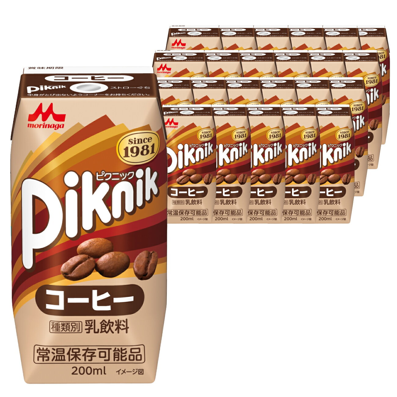 【ふるさと納税】 コーヒー 森永 ピクニック コーヒー 200ml 24本　森永乳業 [翔栄通商 愛知県 江南市 ko23btu570077] 珈琲 こーひー 乳飲料 コーヒー牛乳 ミルク セット 紙パック 子供 こども 常温