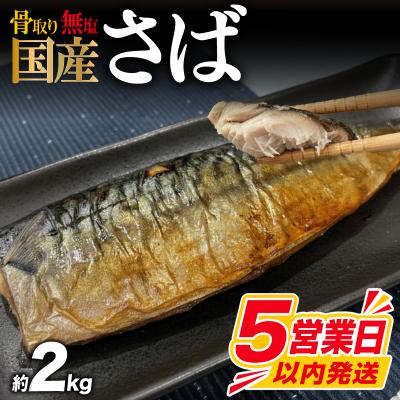 ふるさと納税 下関市 【5営業日以内発送】 訳あり さば 骨取 国産 約2kg MH103