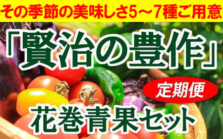 【3ヶ月定期便】旬野菜セット5～7種「賢治の豊作」 【818】