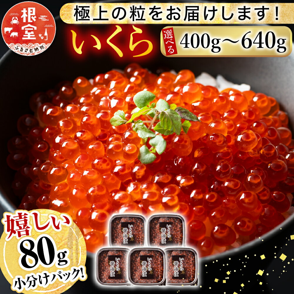 【ふるさと納税】鮭いくら醤油漬け80g 選べる5P ～ 8P イクラ イクラ醤油漬け 北海道 魚卵 鮭卵 根室市