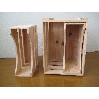 ふるさと納税 富山県 立山杉　フリーボックス&木製ラック(2個)セット |  | 02
