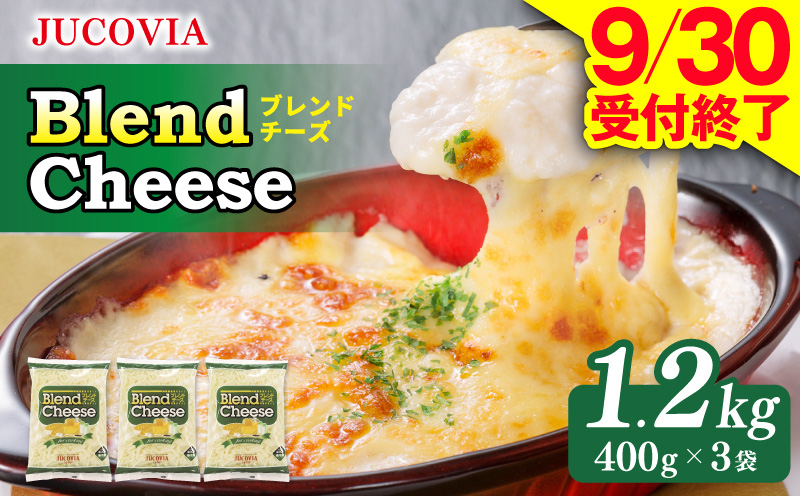 【9/30受付終了】JUCOVIA ブレンドチーズ 1.2kg【ムラカワチーズ 小分け 400g×3P 普段使い 高評価 ちーず】 099H3526