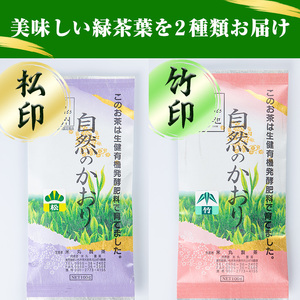 緑茶 鹿児島県産 「自然のかおり」緑茶9袋 粉末緑茶2袋 合計11袋セット【米丸製茶】緑茶 お茶 鹿児島県産茶葉 有機栽培【B-235H】