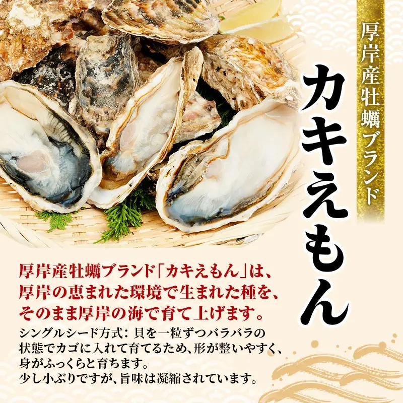 牡蠣 厚岸のブランド牡蠣 生食用 カキえもん 2Lサイズ 20個  [ 魚貝類 海鮮 海のミルク 国産 生食用殻付き牡蠣 まろやか クリーミー 食べやすい品種 海の香り 牡蠣の酒蒸し 焼き牡蠣  ]