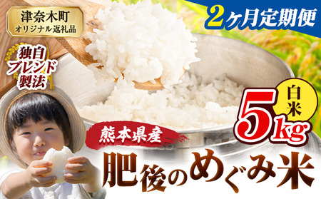 【2ヶ月定期便】白米 熊本県産 ブレンド米 肥後のめぐみ米 5kg 熊本県産 ふるさと納税 精米 米 こめ ふるさとのうぜい コメ お米 おこめ《お申込み翌月から出荷》