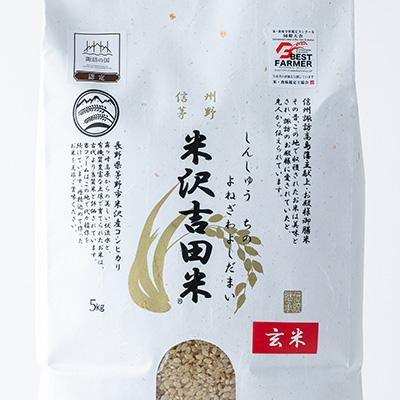 ふるさと納税 茅野市 新米　霧ヶ峰高原からの美しい伏流水が育んだお米「信州茅野　米沢吉田米」玄米5kg |  | 01