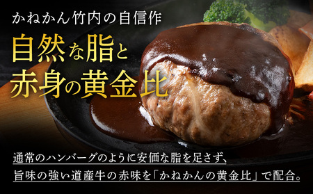 白老牛 中おちプレミアムハンバーグ （リブインハンバーグ）10個【かねかん】