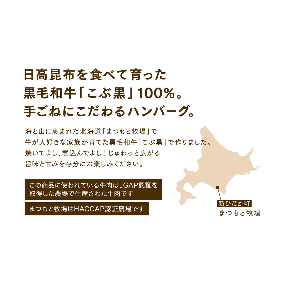 北海道産 黒毛和牛 こぶ黒 ハンバーグ 15個＜LC＞_イメージ2