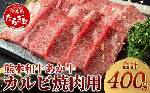 
熊本県産 あか牛 【 カルビ 焼肉用 400g 】熊本県 あか牛 かるび 焼肉 焼き肉 BBQ アウトドア 牛肉 赤身 和牛 褐毛和種 046-0457
