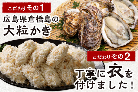 サクサクッ!国産大粒カキフライ40粒(約1kg) 牡蠣 牡蠣【001-0011】