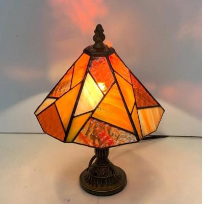 ふるさと納税 大村市 ステンドグラス ランプ 【スタンド型　色彩　オレンジ】 |  | 02