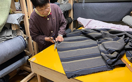 亀田縞　紳士用作務衣M.L.LL LLサイズ