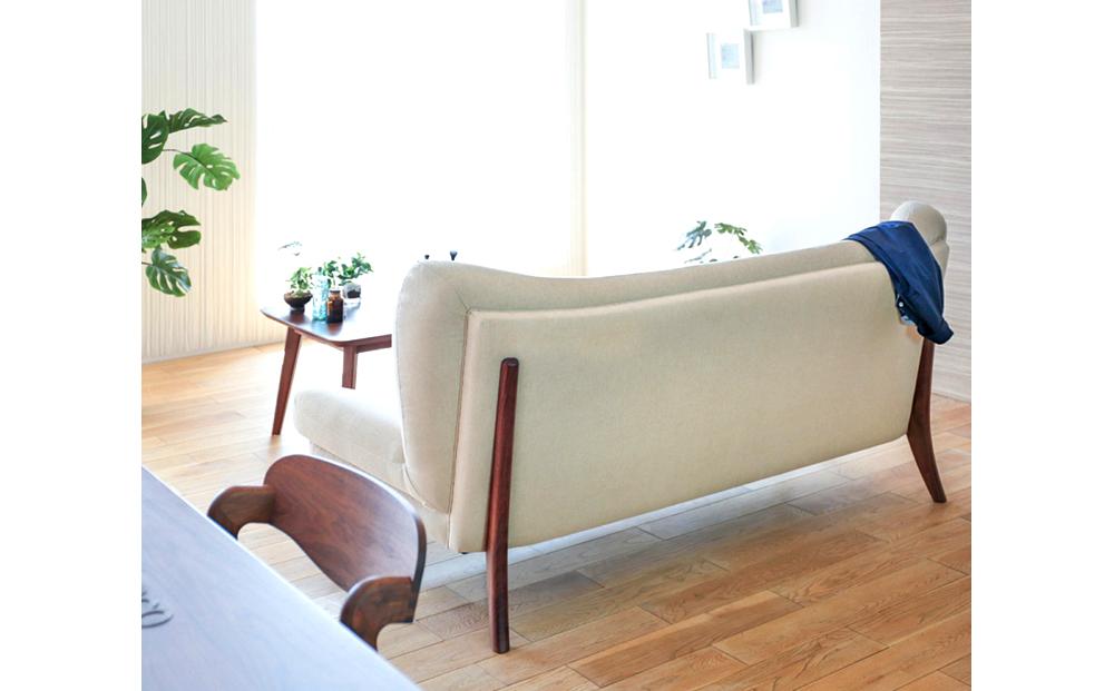 旭川家具 宮田産業 CAPA(キャパ) 3人掛けソファ ウォールナット