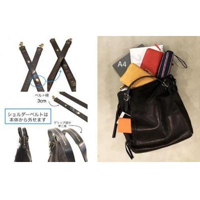 ふるさと納税 神戸市 【-Less】ホースレザー　トートリュック(M) (ブラック) |  | 03