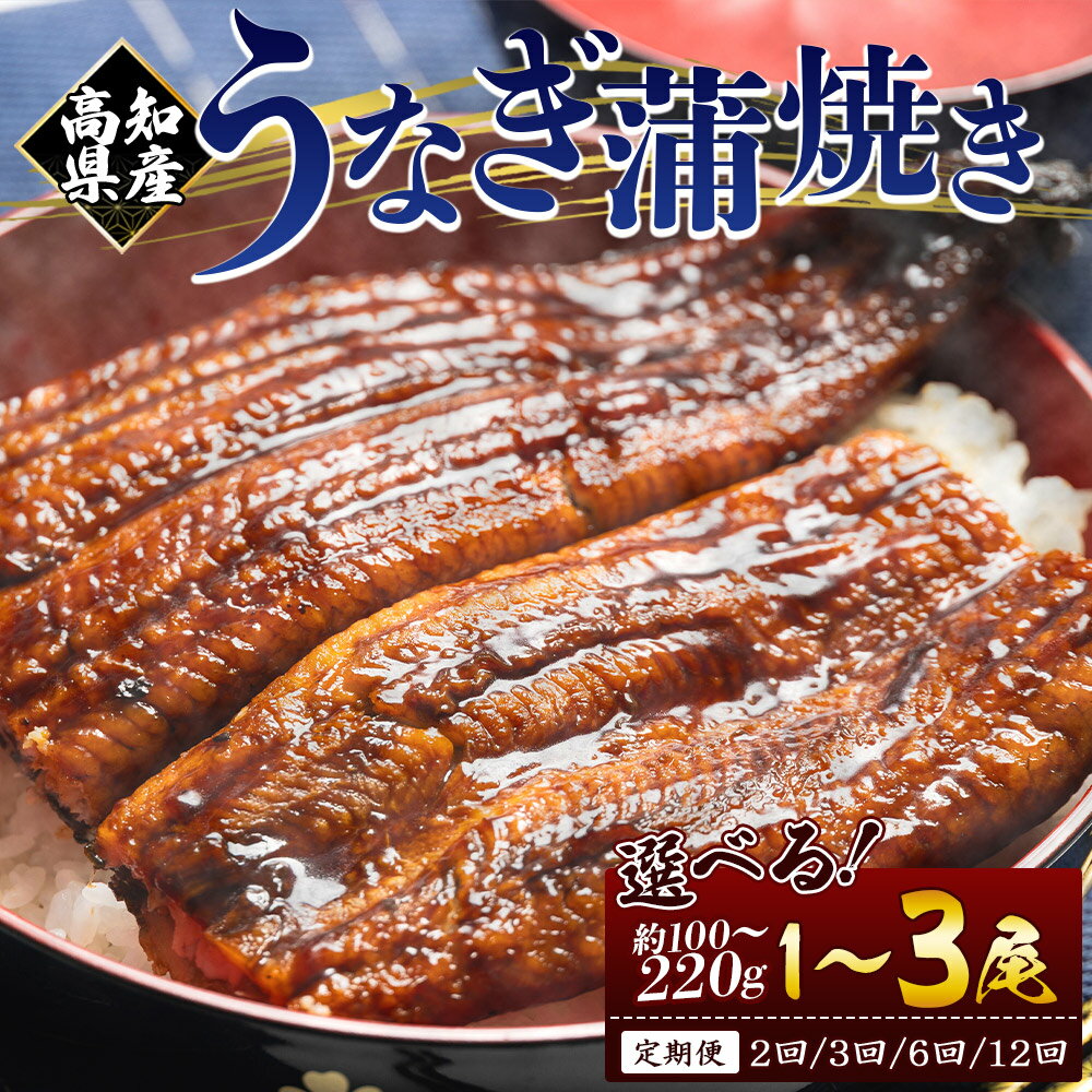 【ふるさと納税】【選べる定期便】高知県産 養殖うなぎ蒲焼き（数量：1～3尾）（内容量：約100～220g）（定期便：2～12回）- 国産 鰻 ウナギ 養殖 かばやき タレ付き たれ おつまみ スタミナ 土用の丑の日 うな丼 うな重 丼ぶり 一品 おかず 高知県 香南市【冷凍】