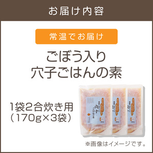 福岡の老舗が作る ごぼう入り穴子ごはんの素【A-833】福岡 博多 飯塚 炊き込み 炊き込み素 2合 穴子 魚 ごぼう