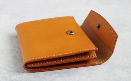 tanikoオリジナル セカンド財布（赤茶）《厚真町》【Taniko leather】[AXAP017]
